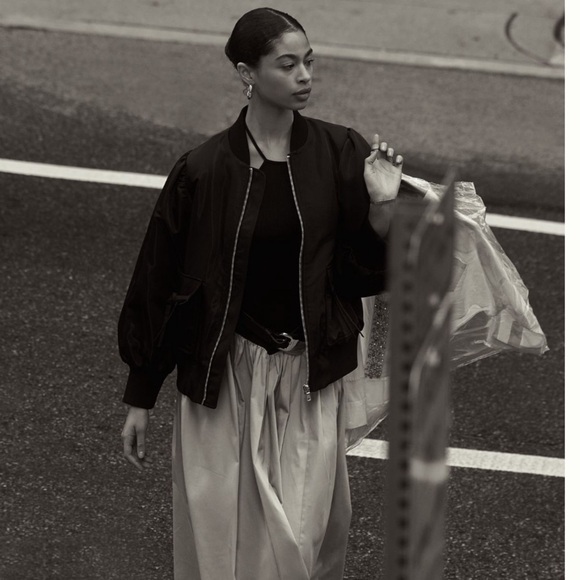 NWT Anthropologie Avec Les Filles Black Women's Bomber Jacket - Picture 13 of 16